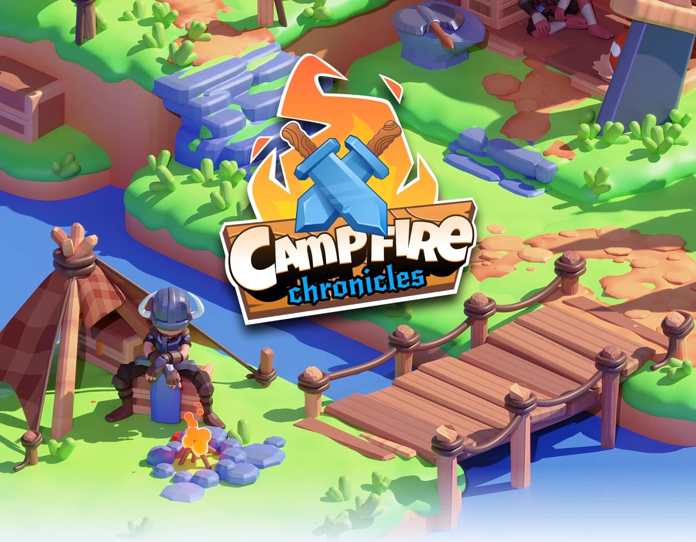 Campfire Chronicles showing adventure game scene with characters